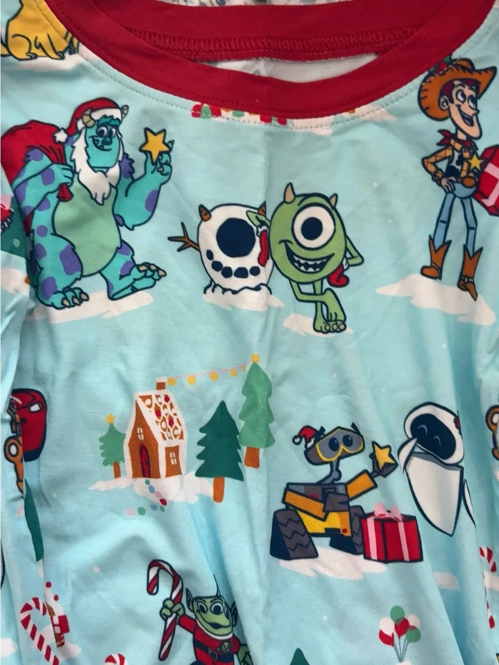 Little Sleepies Pixar & Disney Christmas village pajama set size 3T NWT